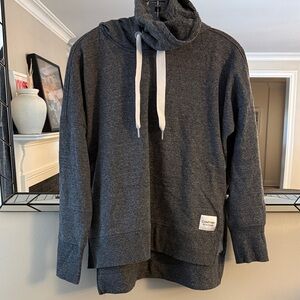 Calvin Klein Dark Gray Turtleneck Hoodie Sweatshirt size Small